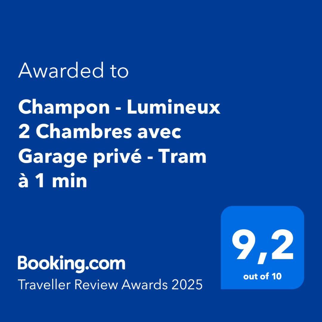 Champon - Lumineux 2 Chambres Avec Garage Prive - Tram A 1 Min Grenoble Extérieur photo